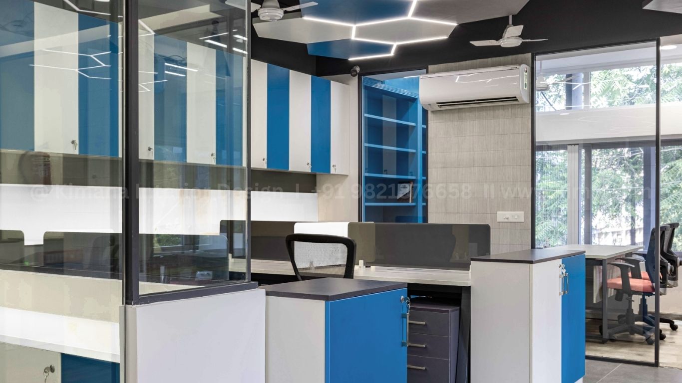Corporate commercial office interior with premium workspace planning